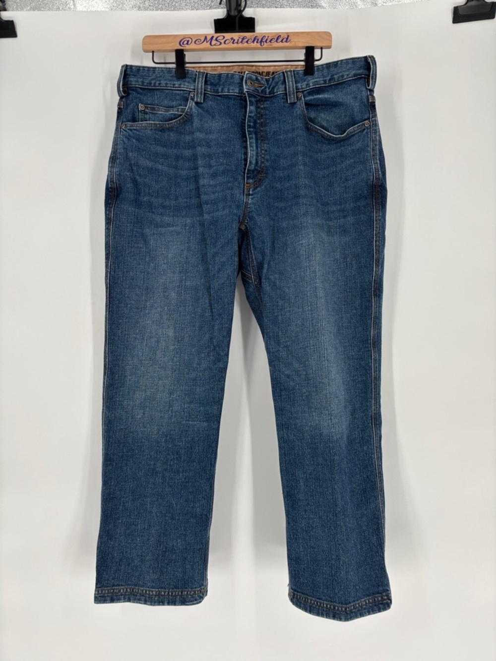 Duluth jeans relaxed fit 38 x 28 flex ballroom B